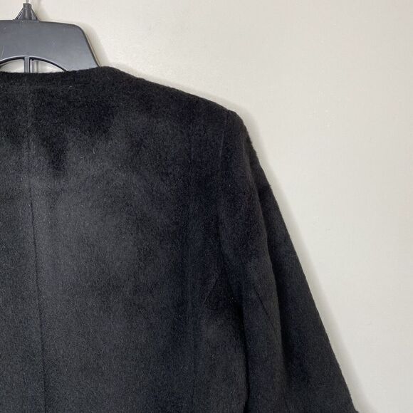 JESSICA LONDON Jacket Womens 14W Black Wool-Blend Bell Sleeve NEW Soft Plush - Picture 6 of 9
